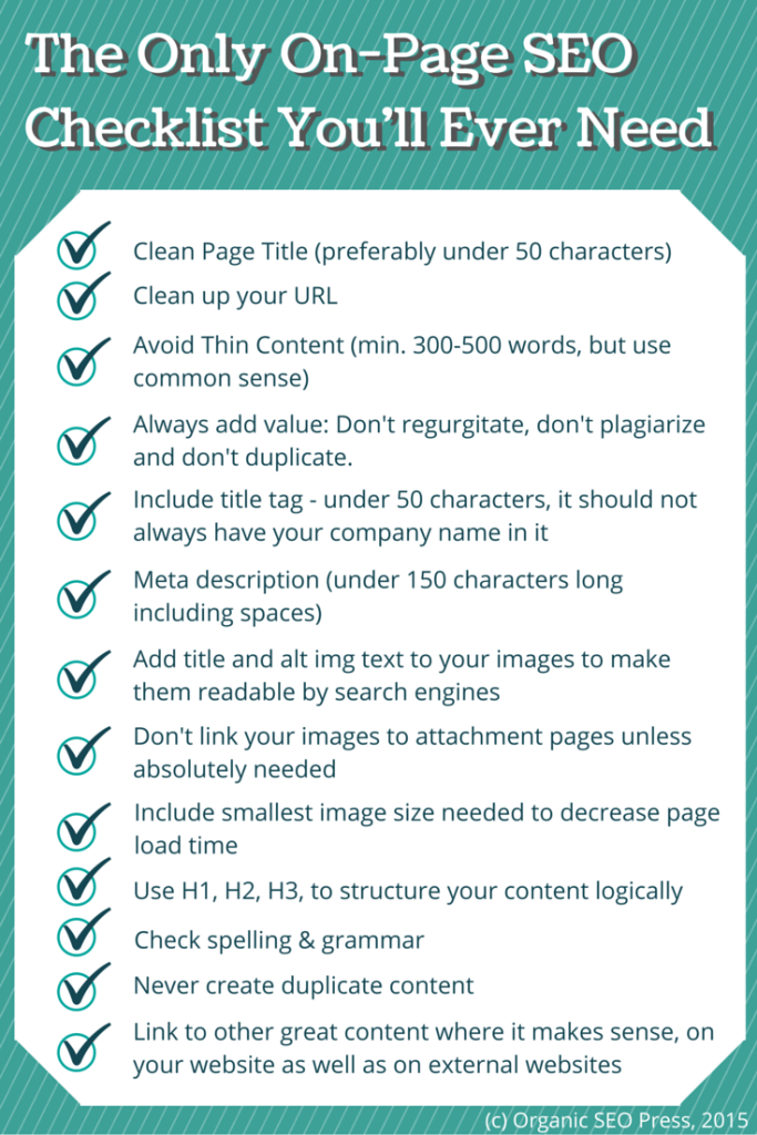 The Only On-Page SEO Checklist You'll Ever Need