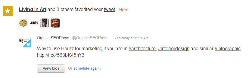 Screenshot of Interactions in the Social Inbox Tool by HubSpot